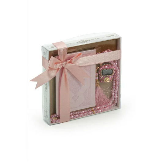 Cadeauset klein met koran/tasbih -Roze - Islamtoys.eu