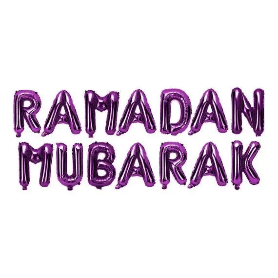 Folieballon "Ramadan Mubarak" paars - Islamtoys.eu