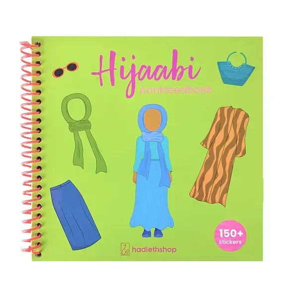 Hijaabi aankleedboek groen + 150stickers - Islamtoys.eu