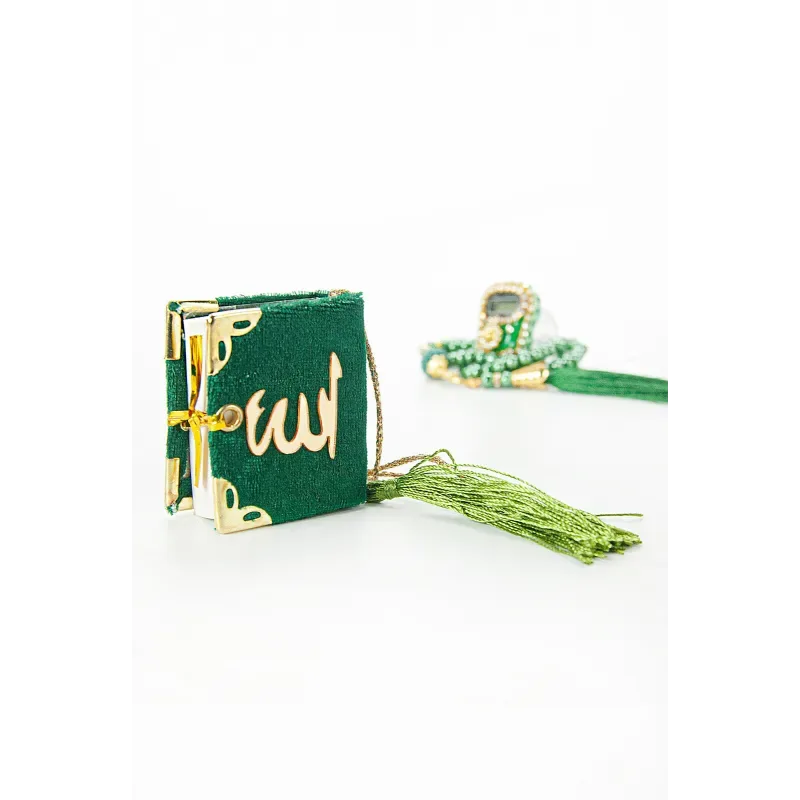 Mini Cadeauset koran/tasbih -groen - Islamtoys.eu