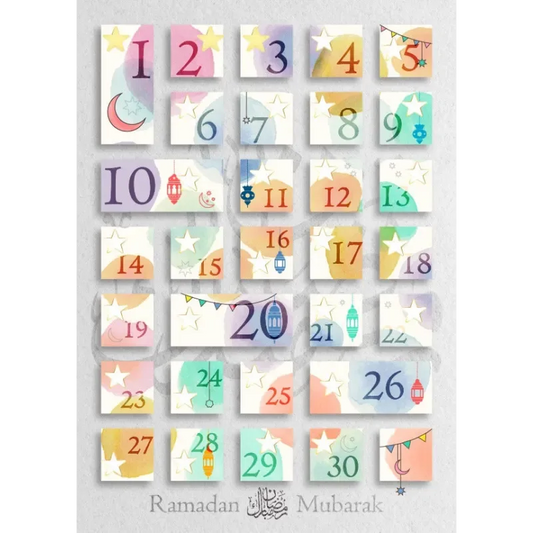 Ramadan Abzählkalender – Edles doppelseitiges Design 🌙✨