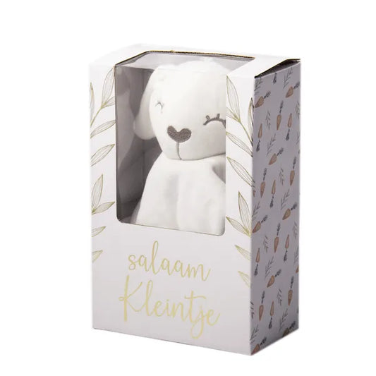 Salaam Kleintje knuffel konijn in decoratief box voor kleintjes