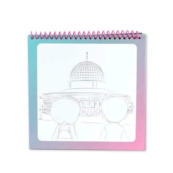 Waterkleurboek roze Hadieth Studio - Islamtoys.eu