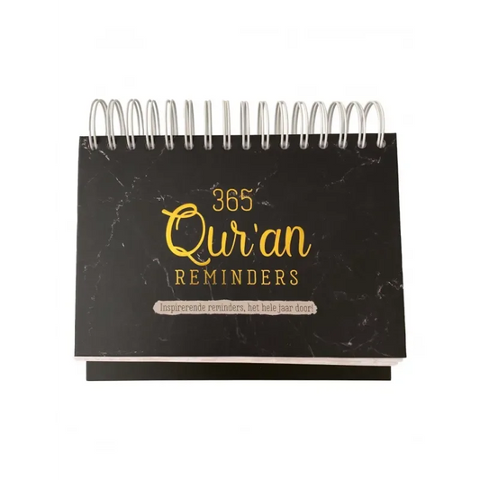 365 Qur'an reminders -zwart met goudfolie - Islamtoys.eu