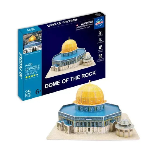 3d puzzel rotskoepelmoskee (dome of the rock) - Islamtoys.eu