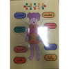Wooden Arabische puzzel lichaam met cartoon meisje en gelabelde lichaamsdelen