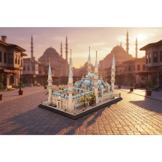 Blauwe Sultan Ahmet Moskee in Istanbul Bouwstenenset(lego) - (1129 onderdelen) - Islamtoys.eu