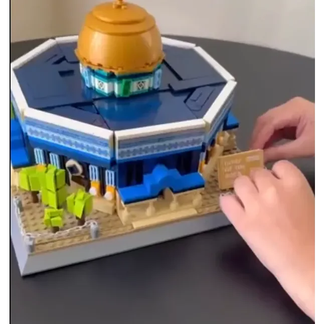 Al Aqsa Rotskoepelmoskee Bouwstenenset(lego) - (983 blokjes) - Islamtoys.eu