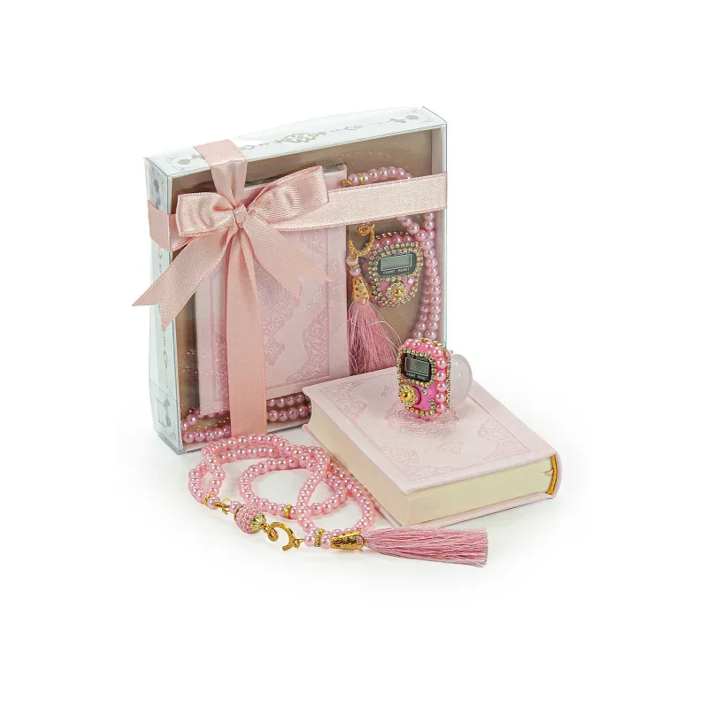 Cadeauset klein met koran/tasbih -Roze - Islamtoys.eu