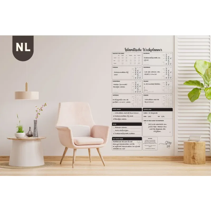De Sticky Islamitische Weekplanner (NL) - Islamtoys.eu