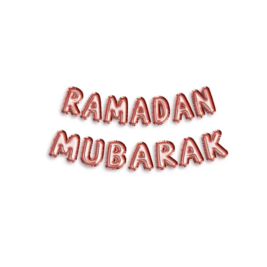 Folieballon "Ramadan Mubarak" -rose - Islamtoys.eu