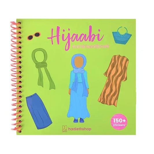 Hijaabi aankleedboek groen + 150stickers - Islamtoys.eu