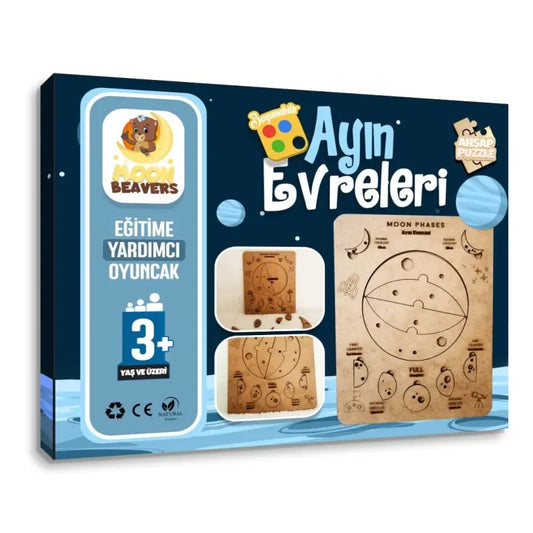 Houten maanfasen puzzel - Islamtoys.eu