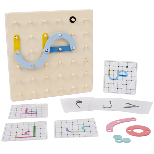 Houten set om Arabische letters te leren - Islamtoys.eu
