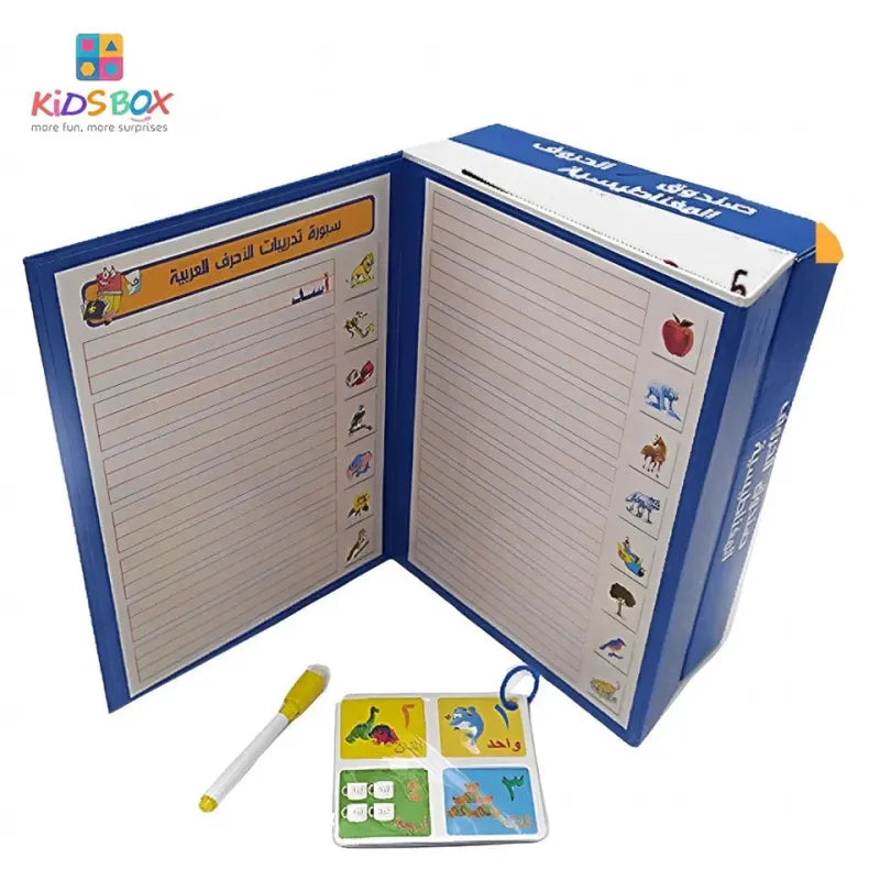 Interactieve Magnetische Letter- en Cijferset – 180-delig blauw