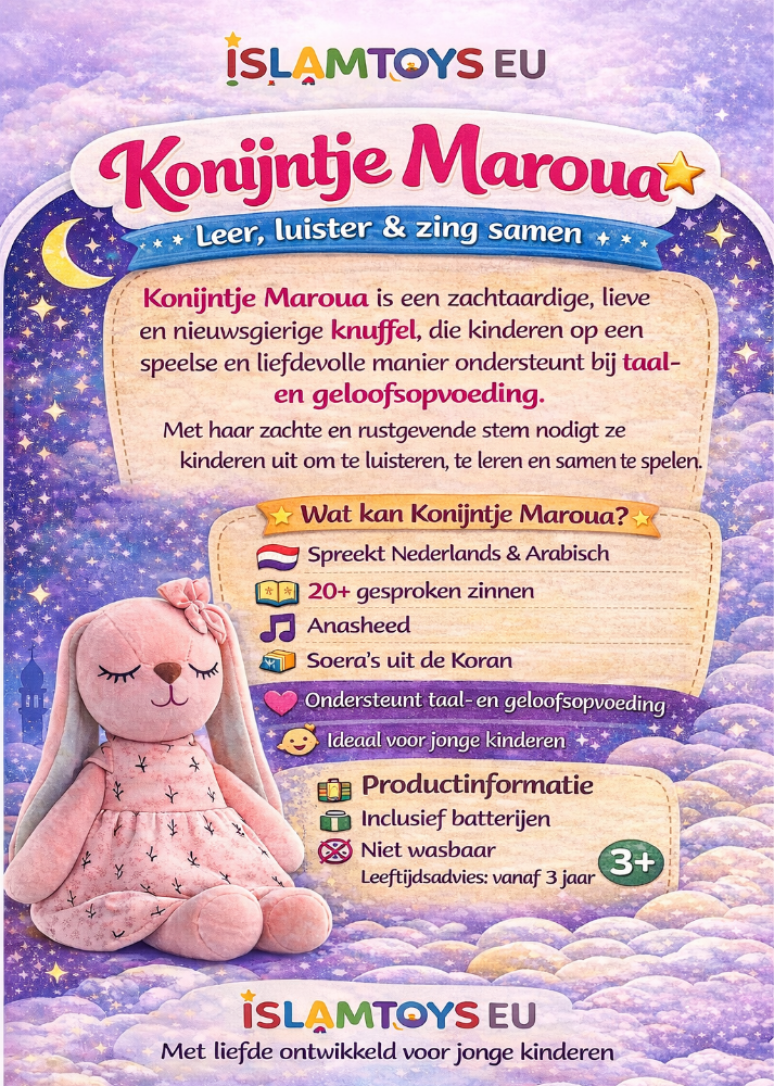 Konijntje Maroua – Interactieve Islamitische Pop (Nederlands/Arabisch)
