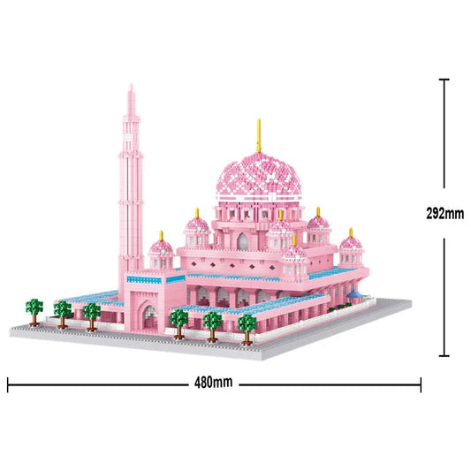 Moskee roze Bouwstenenset(lego) (5930 blokjes) - Islamtoys.eu