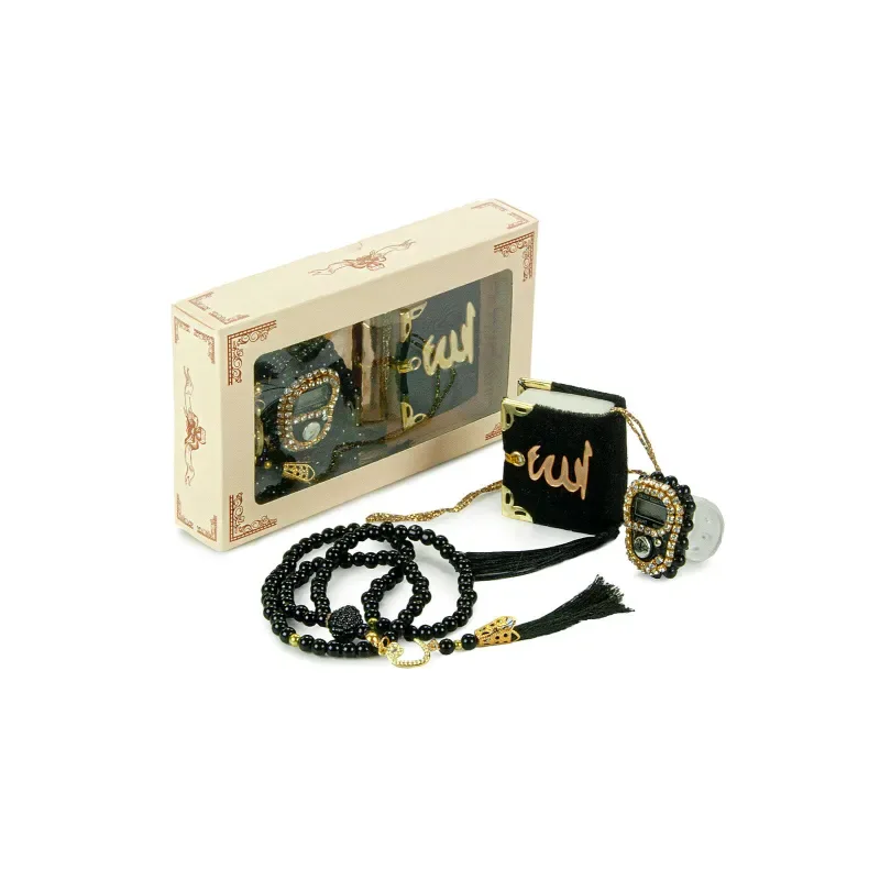 Mini Cadeauset koran/tasbih -zwart - Islamtoys.eu