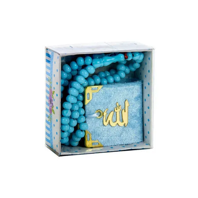 Mini cadeauset met tasbih + koran (verkrijgbaar in meerdere kleuren) - Islamtoys.eu