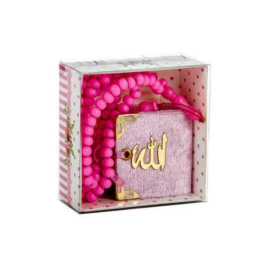 Mini cadeauset met tasbih + koran (verkrijgbaar in meerdere kleuren) - Islamtoys.eu