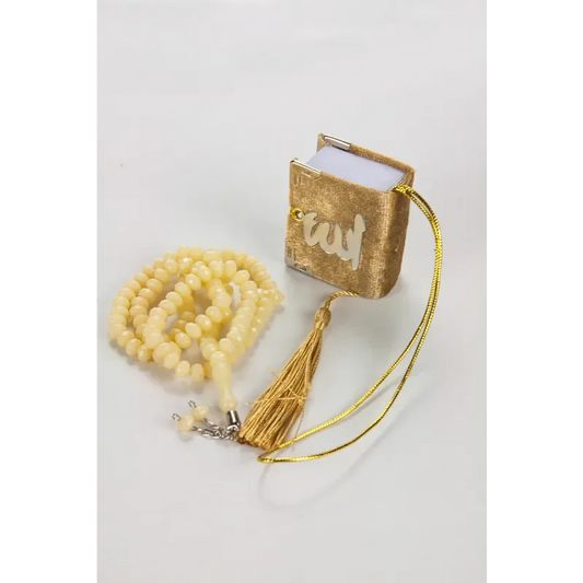 Mini cadeauset met tasbih + koran (verkrijgbaar in meerdere kleuren) - Islamtoys.eu