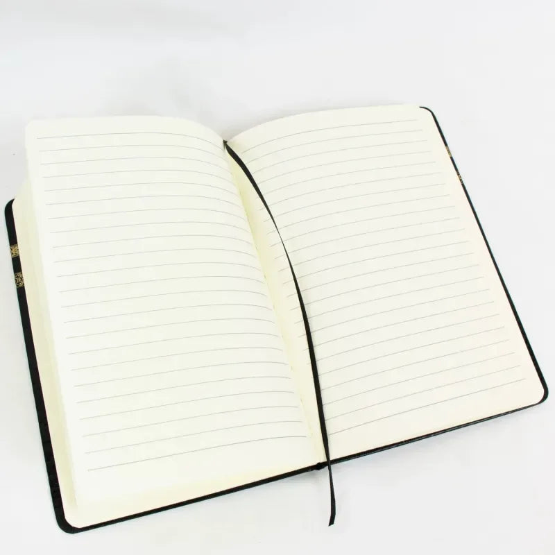 Notitieboek A5 – zwart met goudfolie Kaaba design - Islamtoys.eu