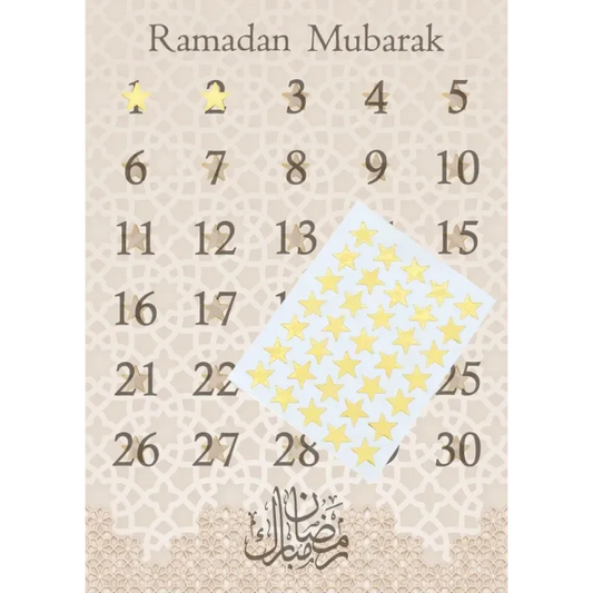 Ramadan Countdown Calendar – Luxurious Double-Sided Design 🌙✨