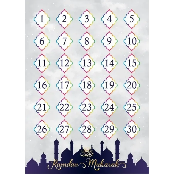 Ramadan aftelkalender (dubbelzijdig) - Islamtoys.eu