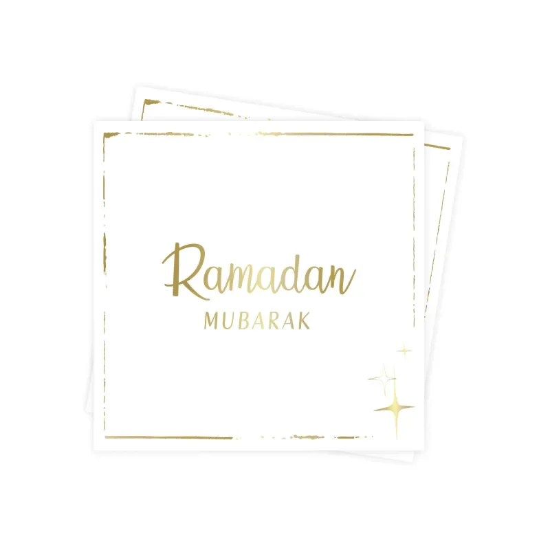 Ramadan mubarak servetten (10 stuks) - Islamtoys.eu