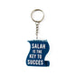 Salah is the key to succes blauw - sleutelhanger - Islamtoys.eu