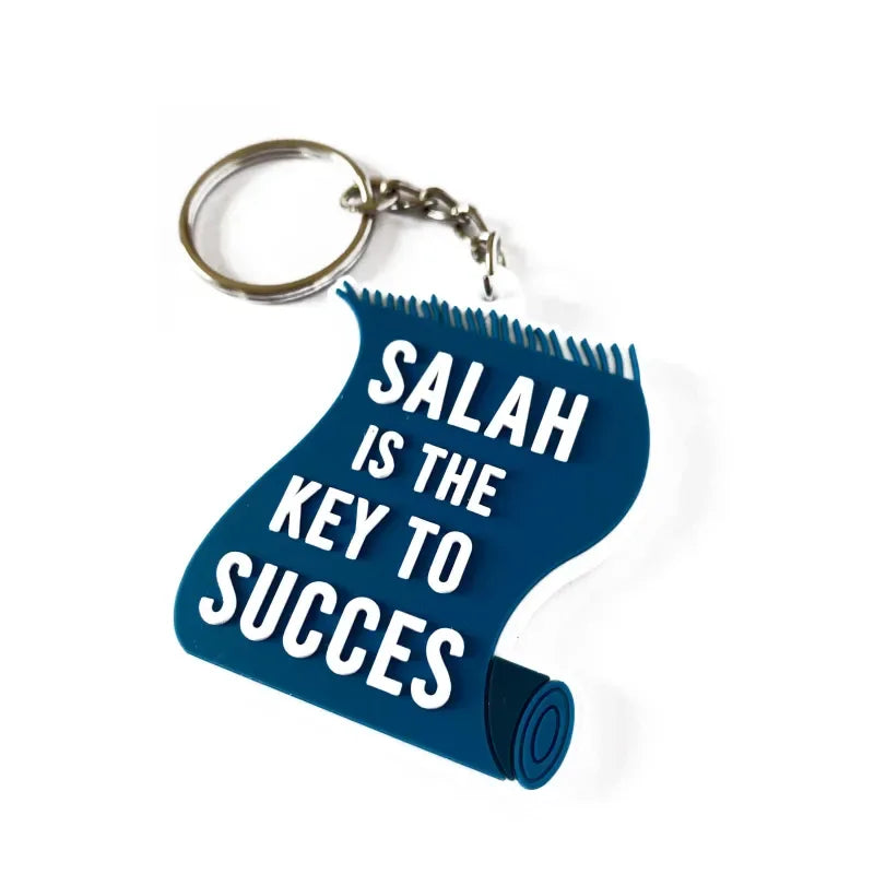Salah is the key to succes blauw - sleutelhanger - Islamtoys.eu
