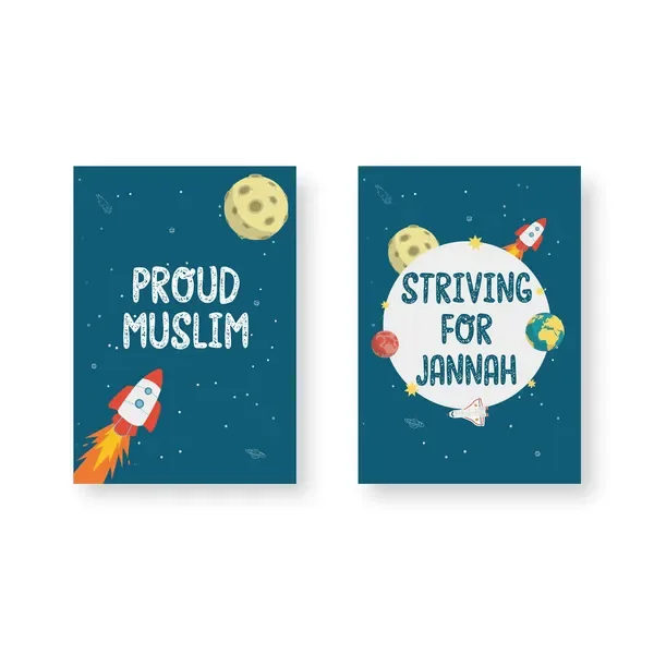 Schriften A5 Space -Set van 2 - Islamtoys.eu