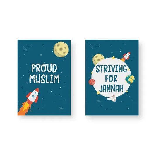 Schriften A5 Space -Set van 2 - Islamtoys.eu