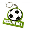 Groene voetbal sleutelhanger met Muslim boy tekst, ideaal voor sleutelhanger -muslim boy
