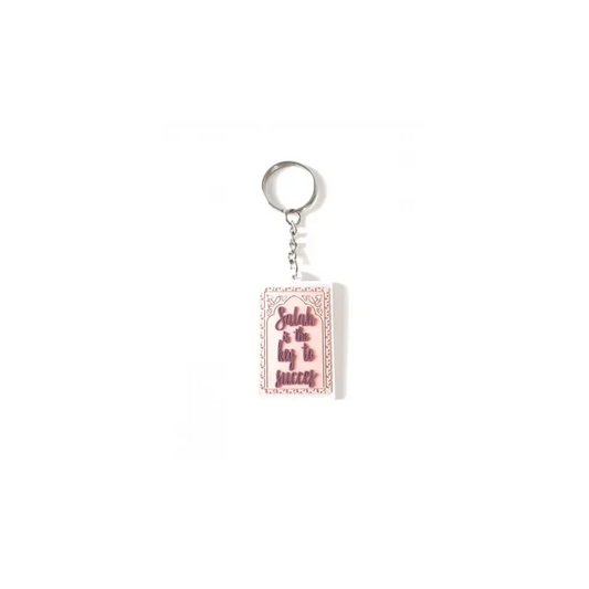 Sleutelhanger -salah is the key to succes (roze) - Islamtoys.eu